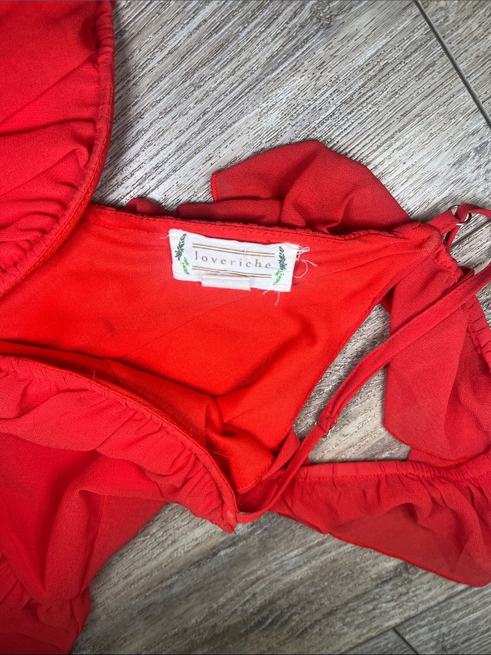 Love Riche Red Ruffle Mini Dress - Picture 3 of 3
